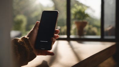 AI-generated image: A person's hand is holding a smartphone.