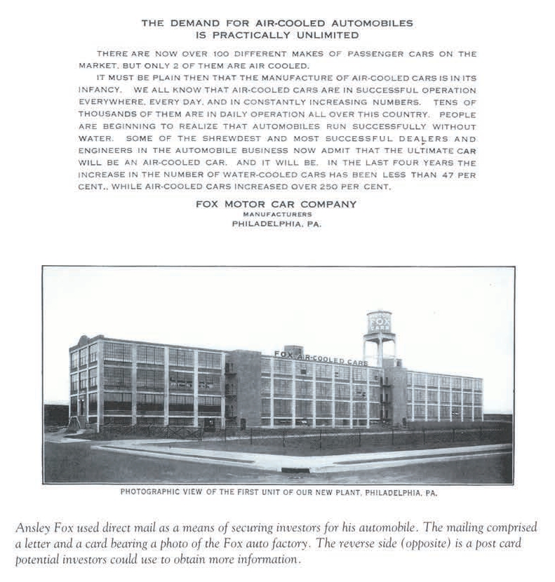 Fox Motor Car Company direct mail card, front side.jpg
