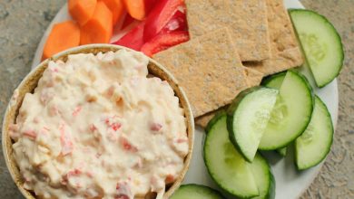 Pimento cheese with crackers and crudites