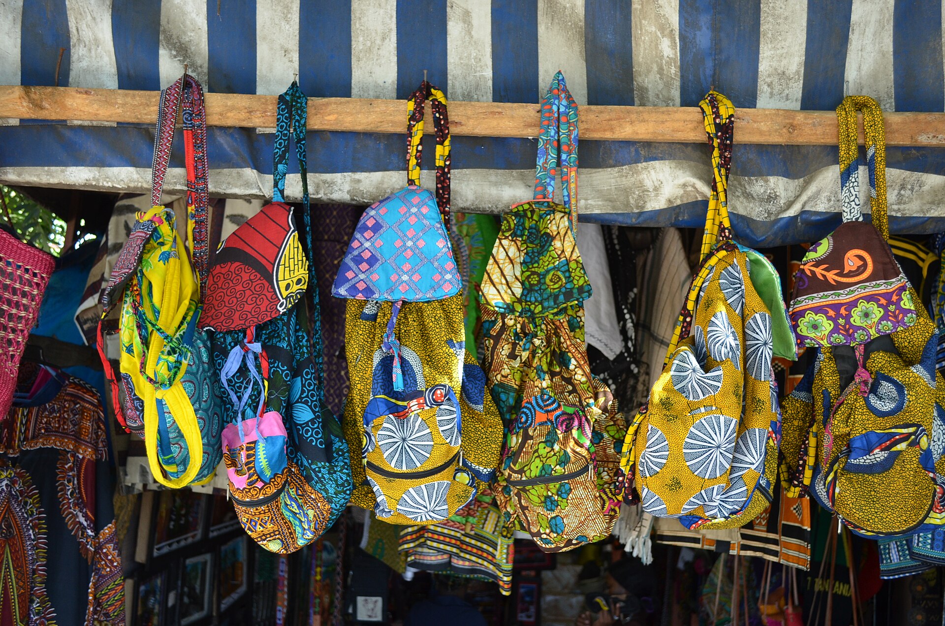 School bags made of kitege material.JPG