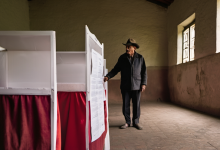 AI-generated image: A man is standing in a room.