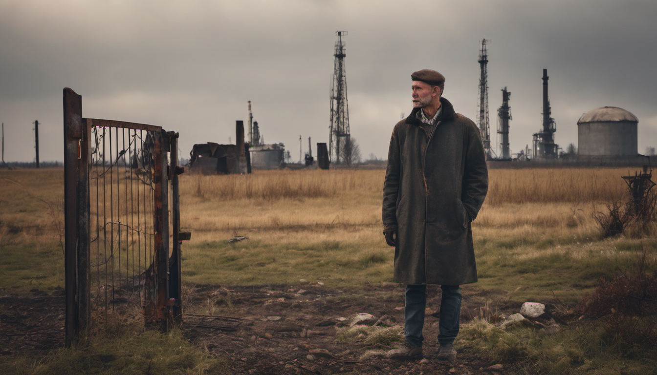 AI-generated image: The image shows a man standing in a field.