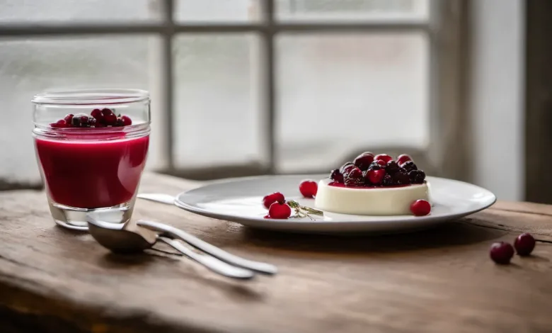AI-generated image: A close-up food photograph shows a table with a dark wooden surface.