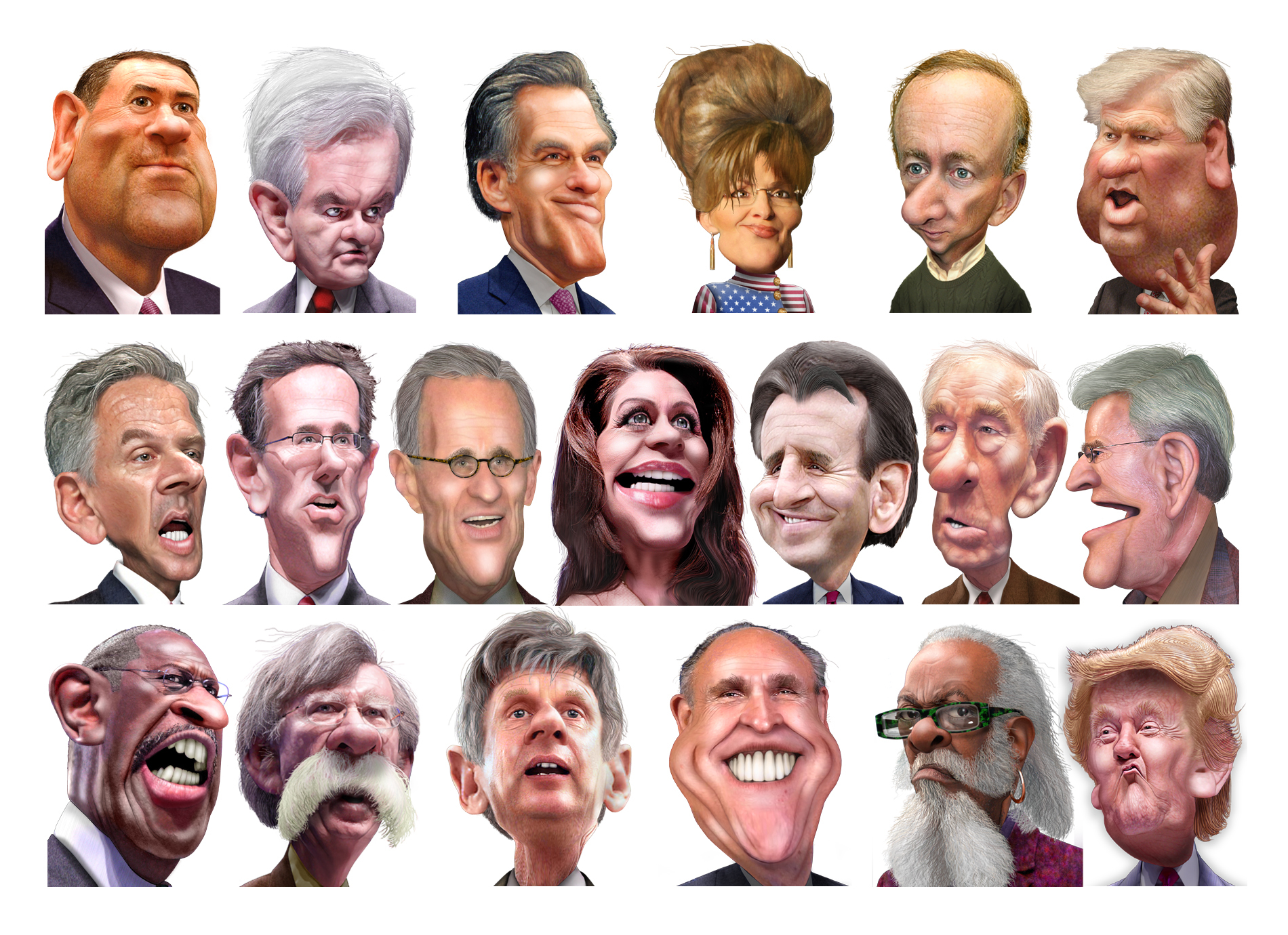 2012 Republican Presidential Candidates caricatures big.jpg