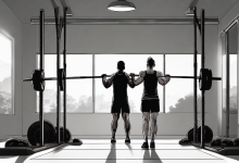 AI-generated conceptual illustration: Couple Completes 600-Pound Deadlift on Wedding Day