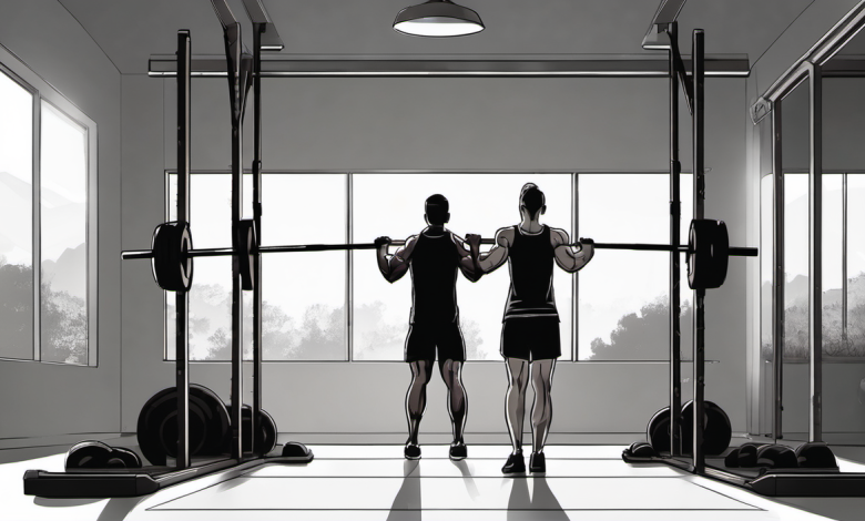 AI-generated conceptual illustration: Couple Completes 600-Pound Deadlift on Wedding Day