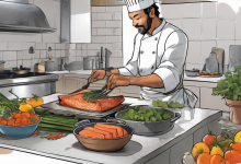 AI-generated conceptual illustration: How TV Chef Chris Valdes Dropped 40 Pounds Without Compromising His Cooking