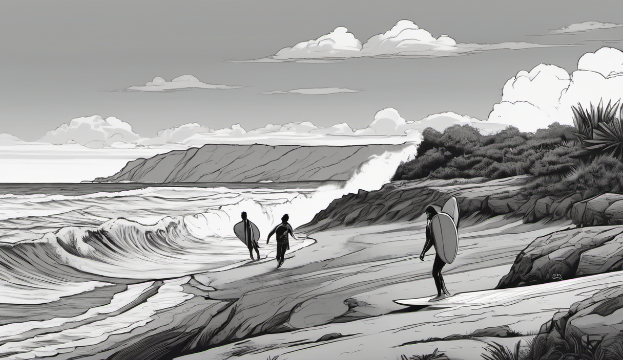 AI-generated conceptual illustration: Trial of Australian Surfing Trip Murders Ends in Guilty Verdict