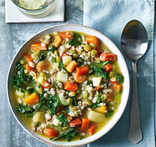 slow cooker lentil and winter veg stew