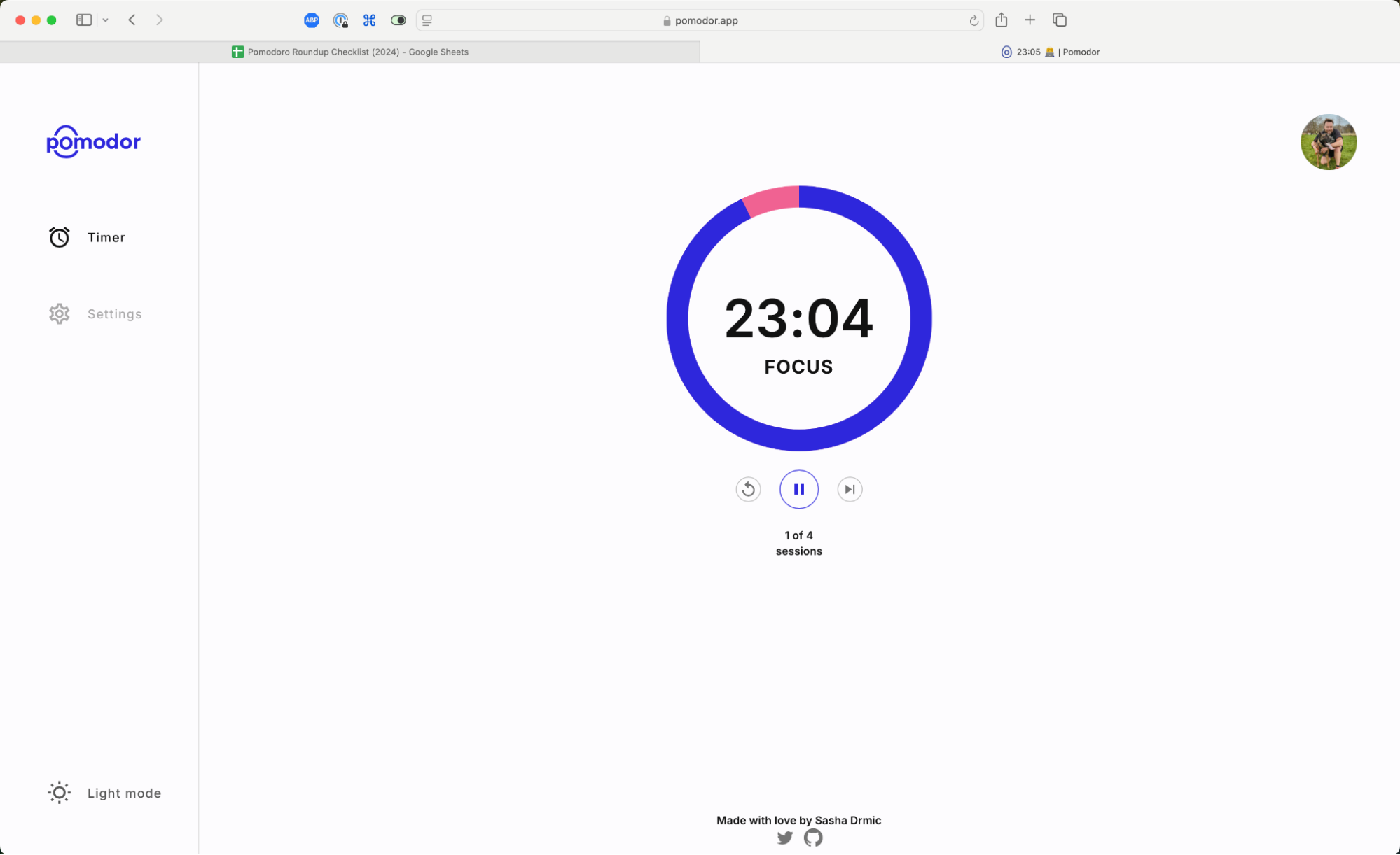 Pomodor, our pick for the best simple Pomodoro timer