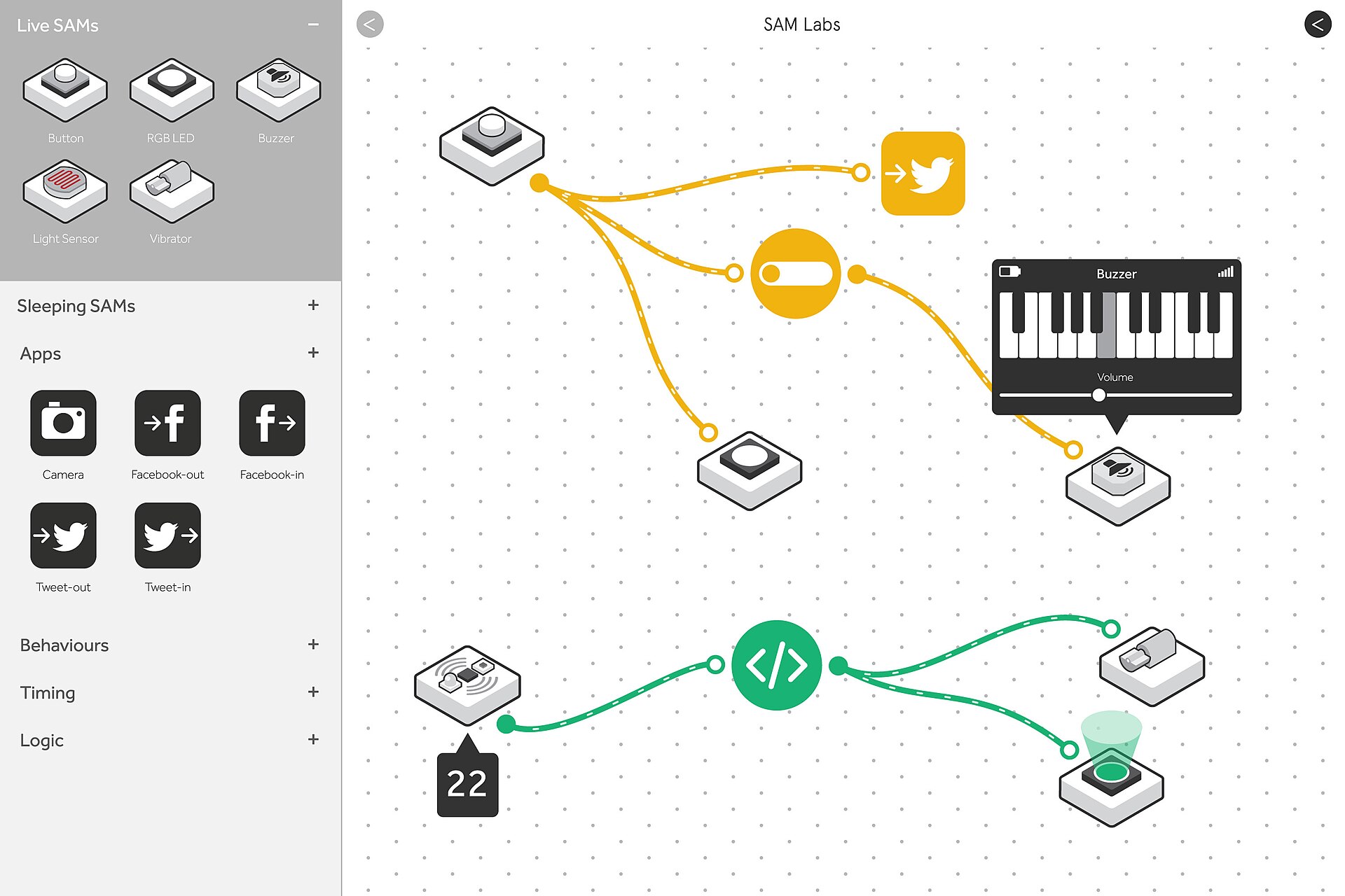 Software App showing flow based programming and properties (SAM Labs).jpg
