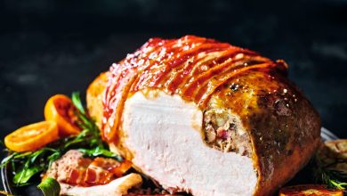 M&S Oakham turkey crown stuffed with caramelised Italian chestnuts, pancetta, Calabrian orange & thyme