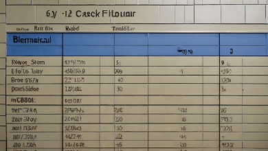 AI-generated image: A blue and white tiled wall with a table displaying a spreadsheet.