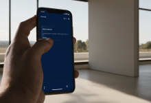 AI-generated image: A person's hand is holding a smartphone.