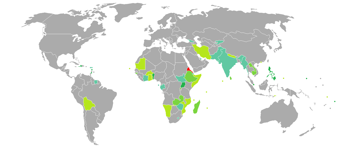 Visa requirements for Eritrean citizens.png