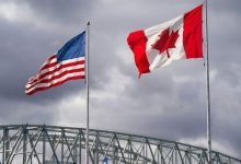Image caption, Canada and the US are currently locked in a tit-for-tat trade war