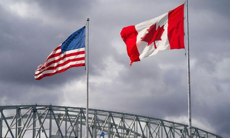 Image caption, Canada and the US are currently locked in a tit-for-tat trade war
